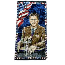 Vintage rectangular, JFK John F Kennedy Tapestry