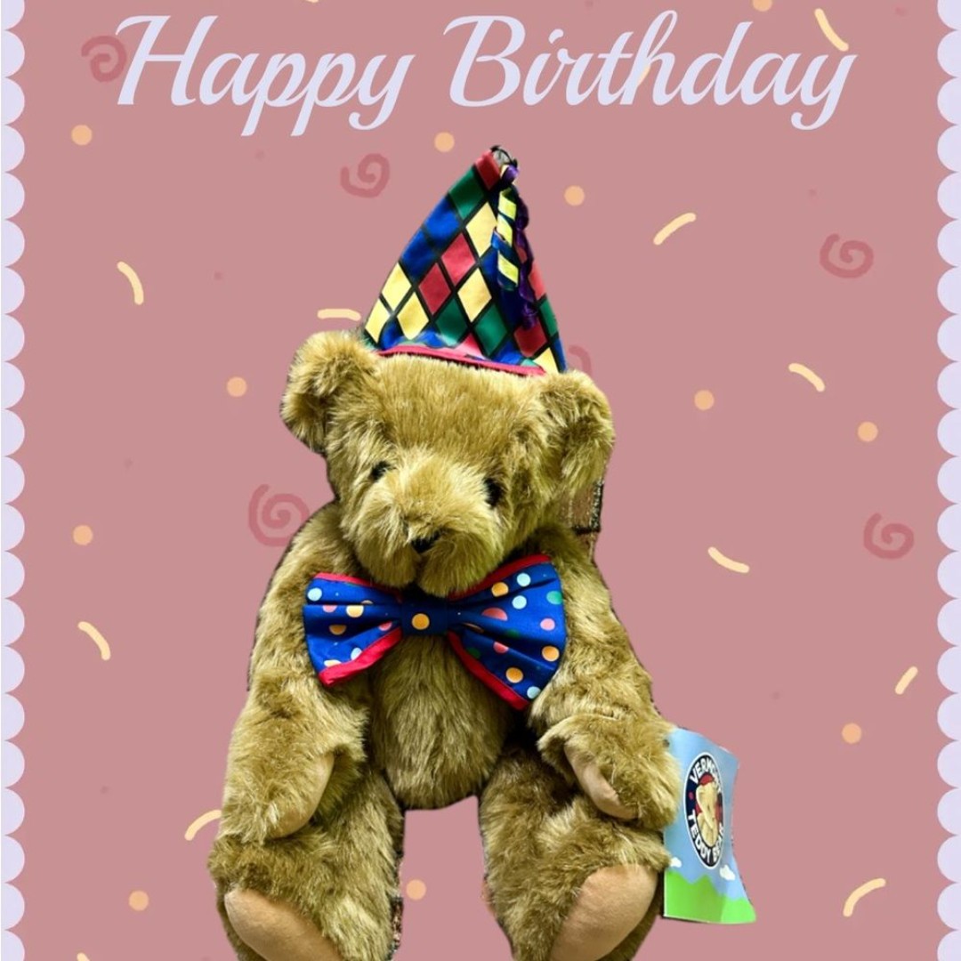VERMONT TEDDY BEAR Colorful Clown with Bow Tie