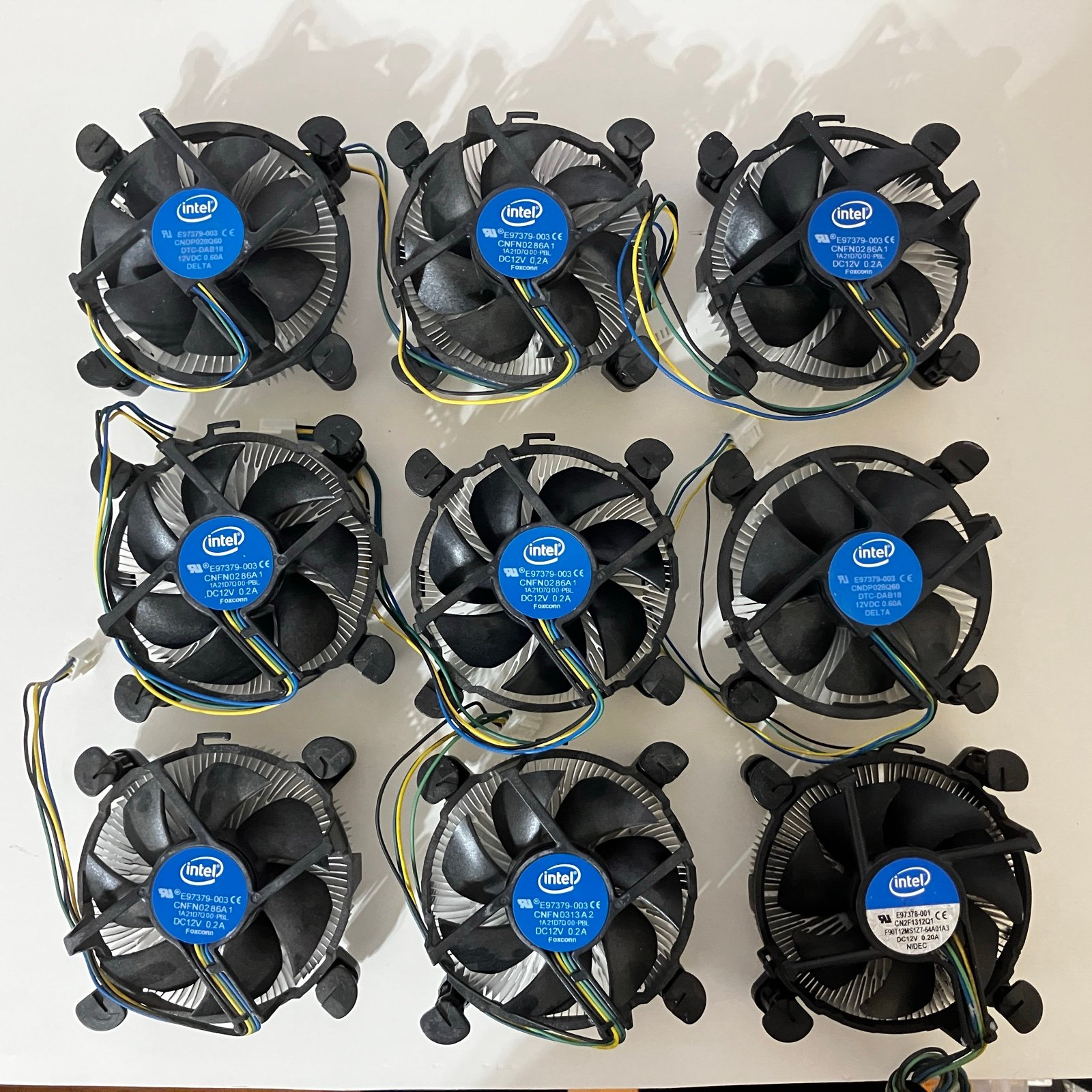 Lot of Intel Stock CPU Cooler for LGA 1200 1151 1150 1156 CPU Fans