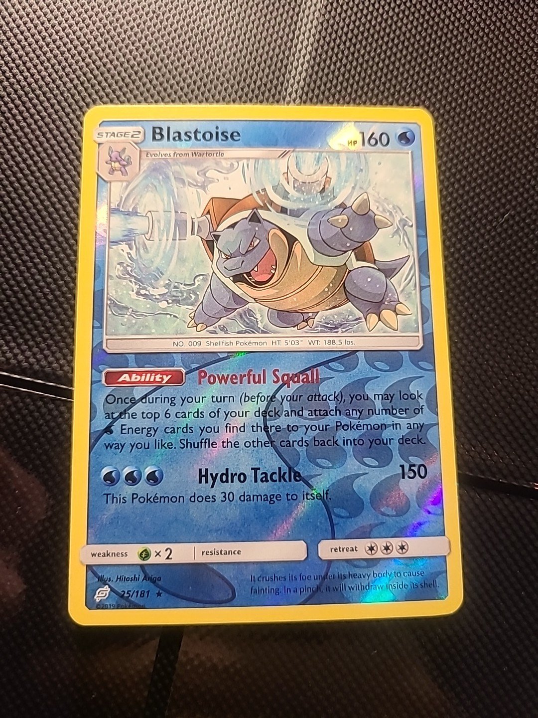 Pokémon TCG Blastoise Sun & Moon - Team Up 25/181 Reverse Holo Rare