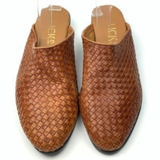 Clicks mules sz 5.5 brown leather almond toe flats vintage 70s 80s