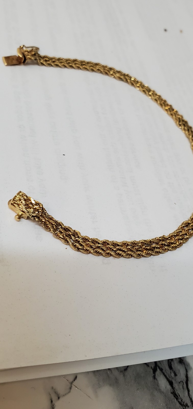 Vintage Real Gold 14karat rope bracelet, 7g