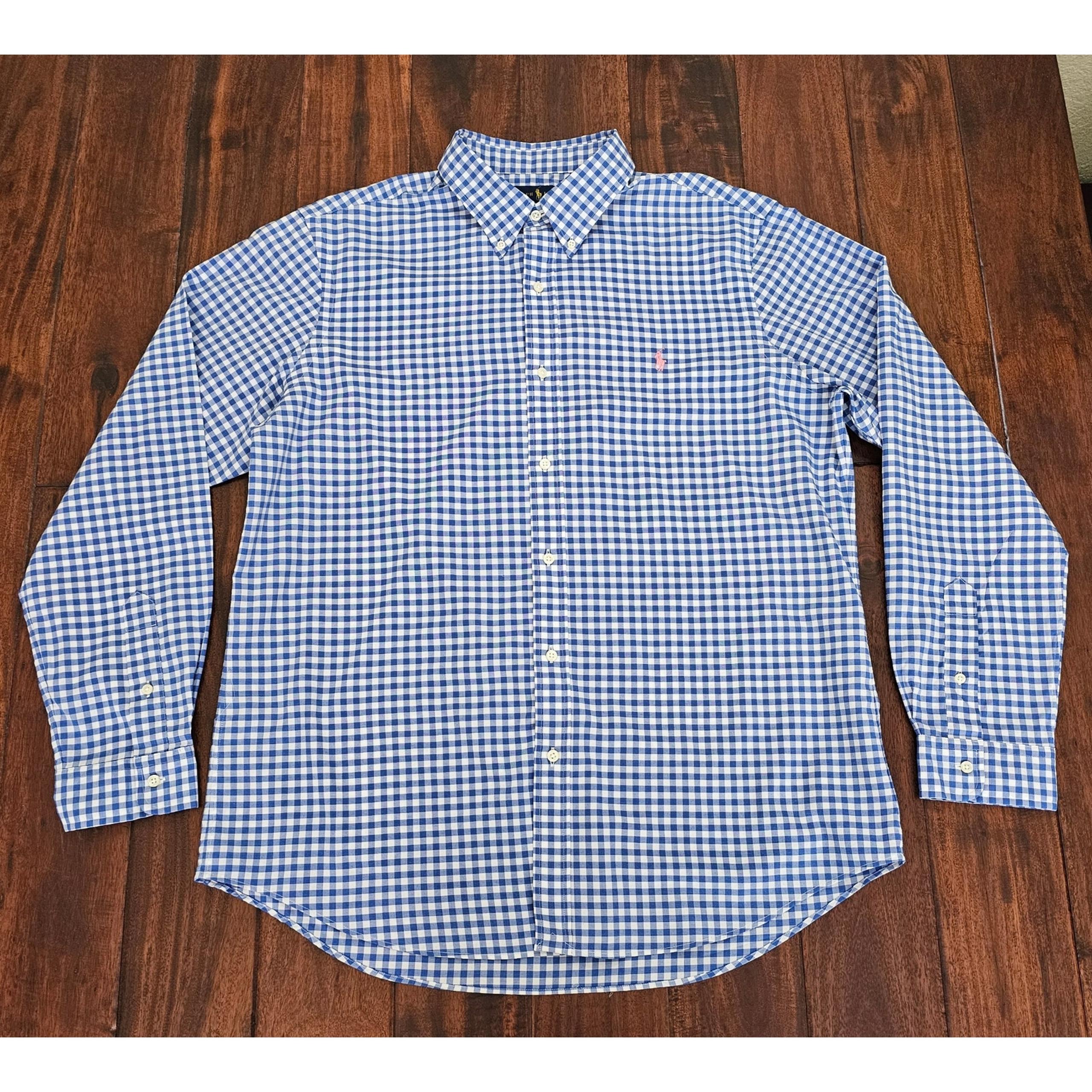 Polo Ralph Lauren blue checkered shirt mens size XL