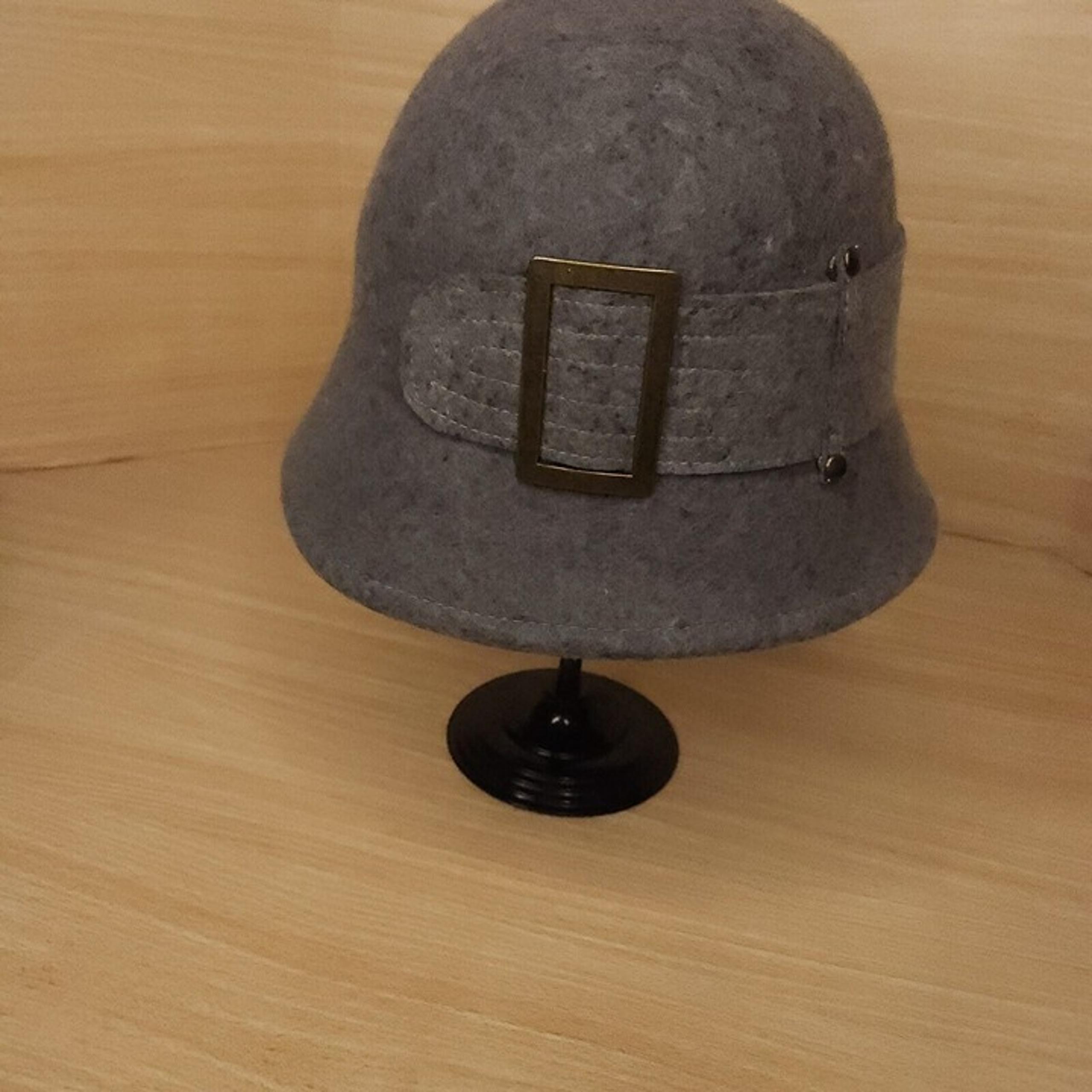 Scala Pronto Womens Grey Wool Bucket Hat With Buckle