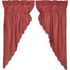 Nancy's Nook checkered prarie curtains