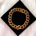 Vintage STAINLESS STEEL gold toned bracelet