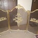 Vintage Ornate Brass Claw Foot French Provincial Victorian Fireplace Cover