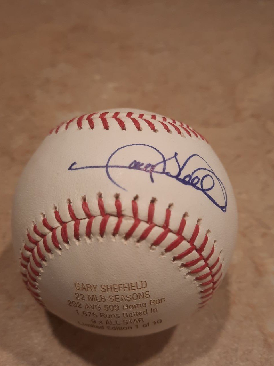 Gary Sheffield signed baseball authentic
