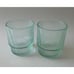 NWT Biba Set Of Two Blue Ribbed Drinking 13 oz. Glasses