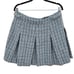 Miss Selfridge skirt boucle kilt plaid pleated mini soft girl academia blue 12