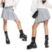 Miss Selfridge skirt boucle kilt plaid pleated mini soft girl academia blue 12