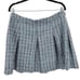 Miss Selfridge skirt boucle kilt plaid pleated mini soft girl academia blue 12