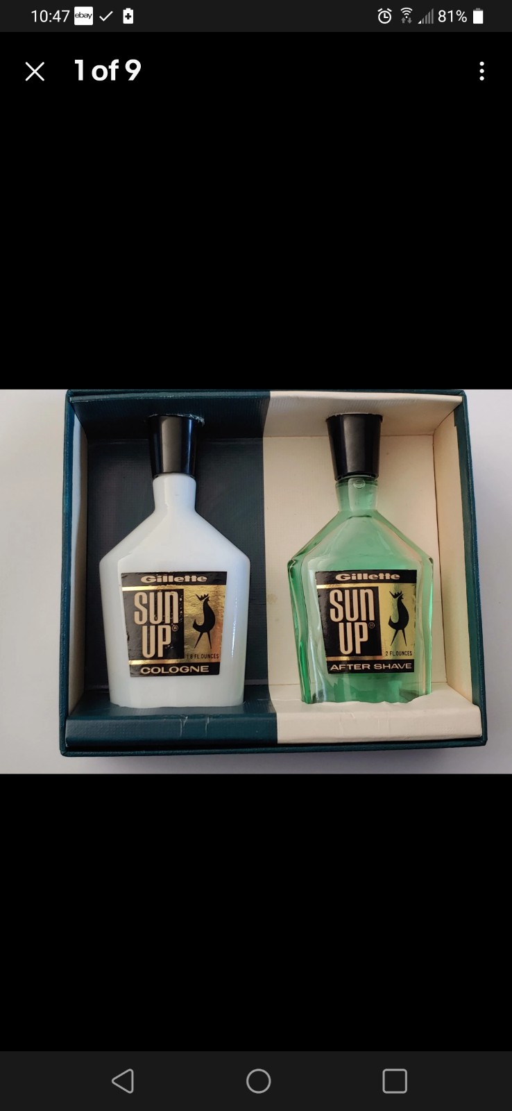 Read!! Ultra Rare Vintage Gillette Sun Up Box Set – After Shave & Cologne