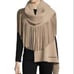 Brand New Burberry Camel Solid Felted Fringe Shawl Scarf ( Made In Italy )