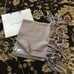 Brand New Burberry Camel Solid Felted Fringe Shawl Scarf ( Made In Italy )