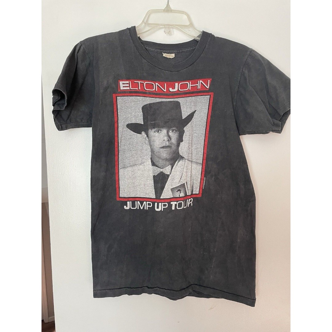 Vintage 1982 Elton John Jump Up Tour T Shirt 80s Single Stitch Concert Medium