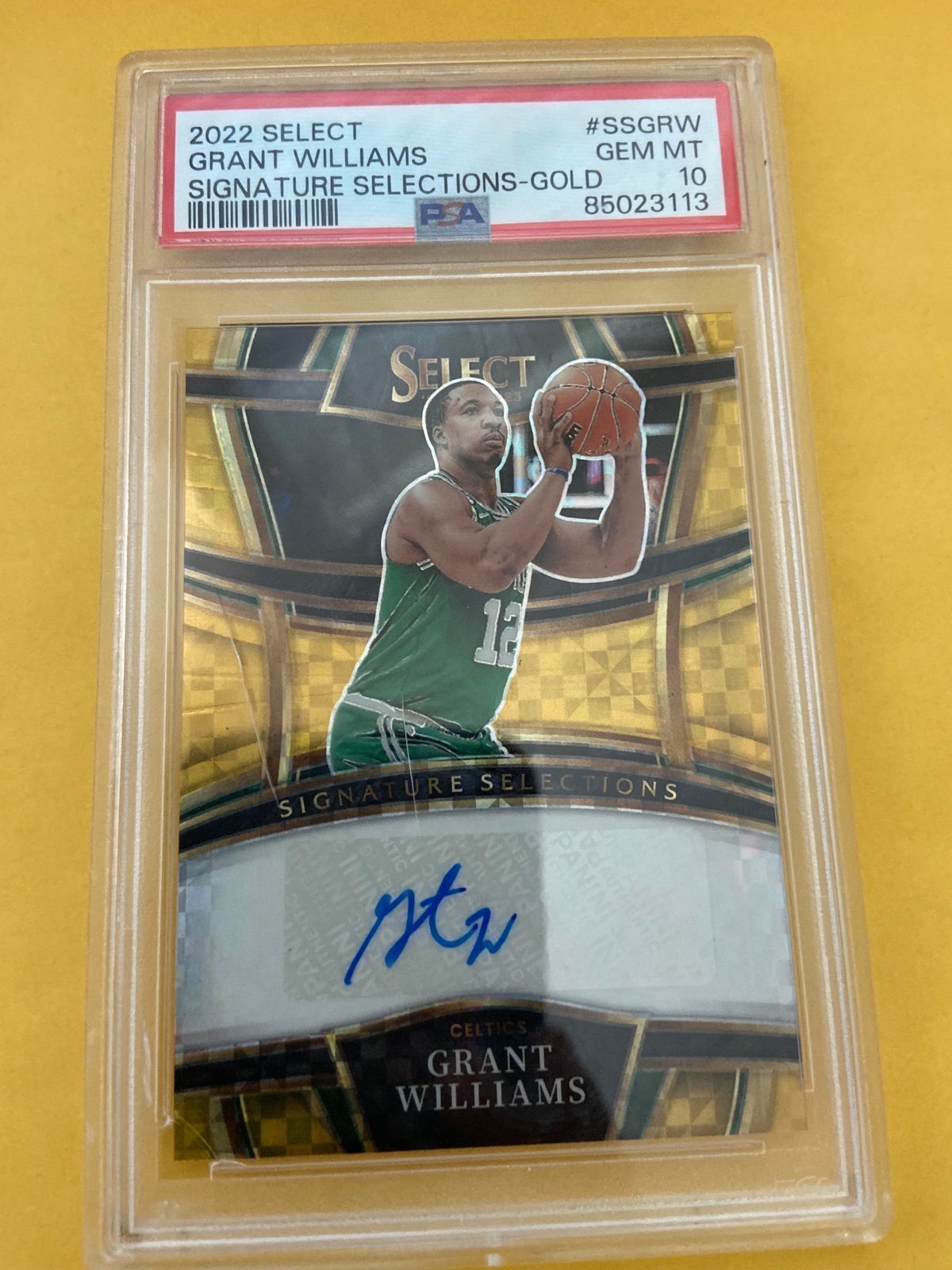 Grant Williams 2022 Select Signature Selections - Gold - Numbered 10 #SSGRW