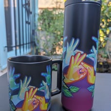 Starbucks American Sign Language ASL Hand Movements cups by Yiqiao Wang