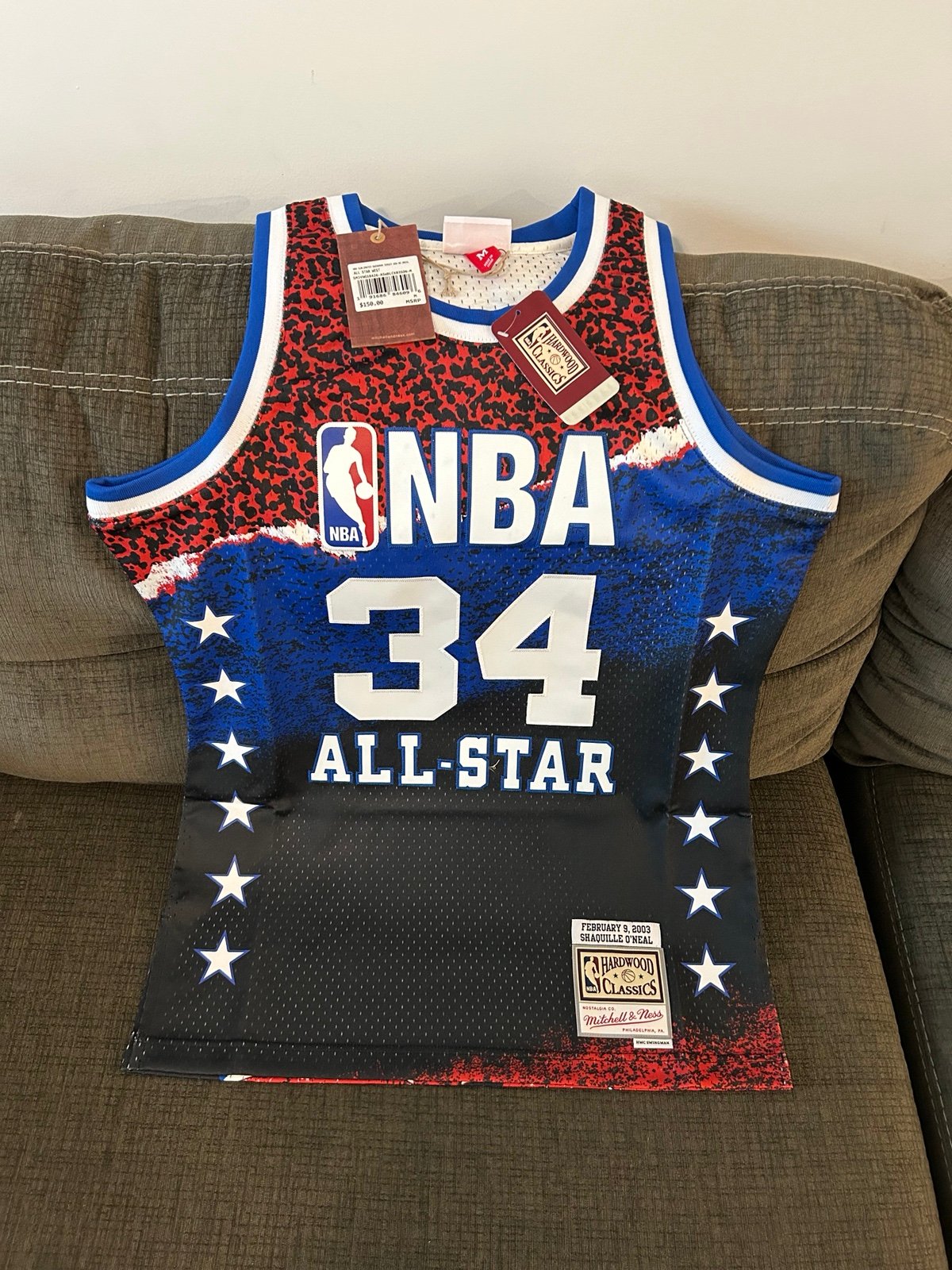 150 Mitchell & Ness Shaquille O'Neal All Star 2003 Swingman Jersey Men’s Sz: M