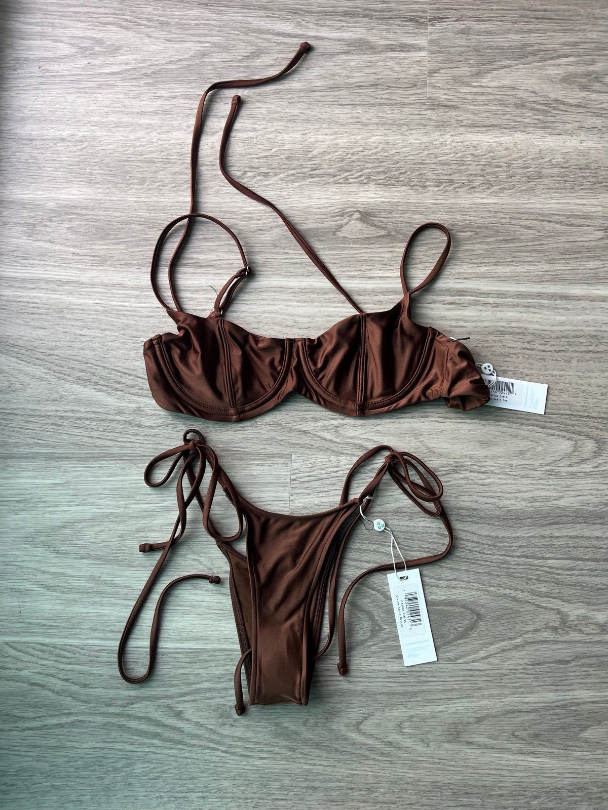 Frankie’s bikinis cinnamon brown bikini set