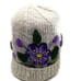 Chullo For Women Handmade Woven in Sheep Wool Multicolored Flowers Design