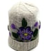 Chullo For Women Handmade Woven in Sheep Wool Multicolored Flowers Design