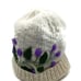 Chullo For Women Handmade Woven in Sheep Wool Multicolored Flowers Design