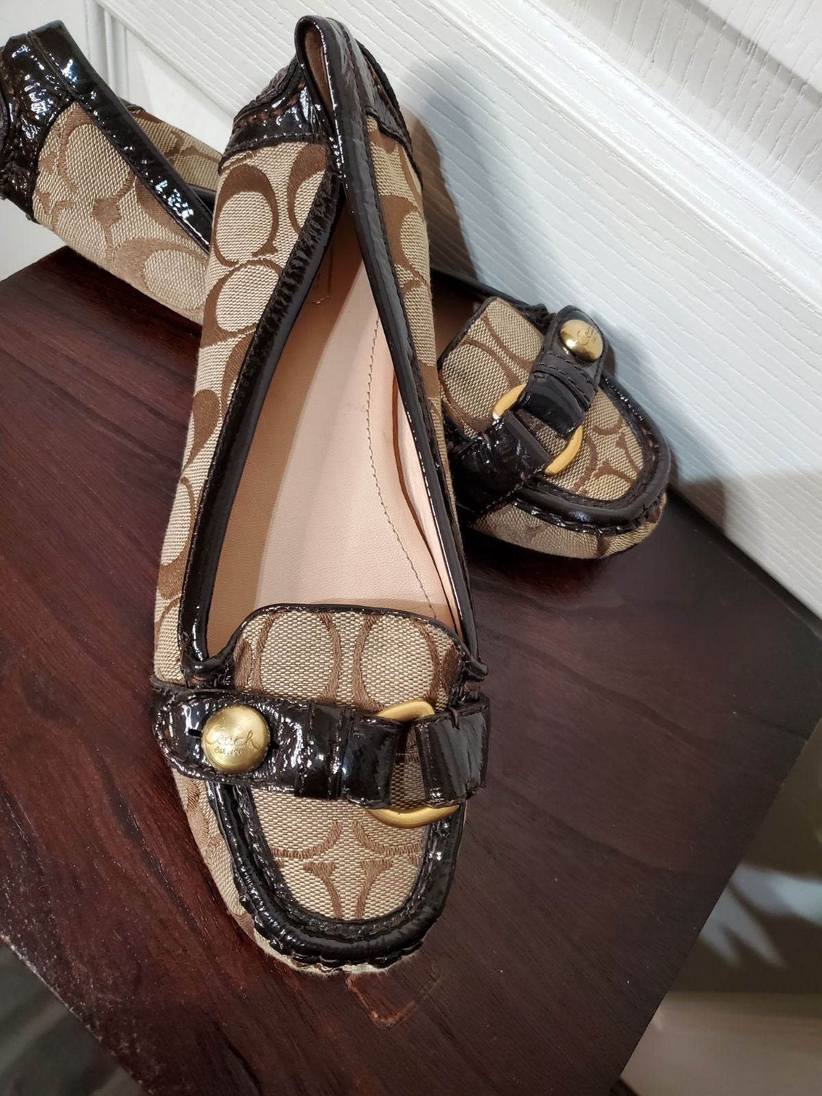 Coach Hellen Signature Brown Moccasin