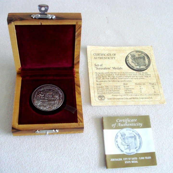 COLLECTIBLE 3000 YEARS JERUSALEM COPPER NICKEL COMMEMORATIVE COIN 1995
