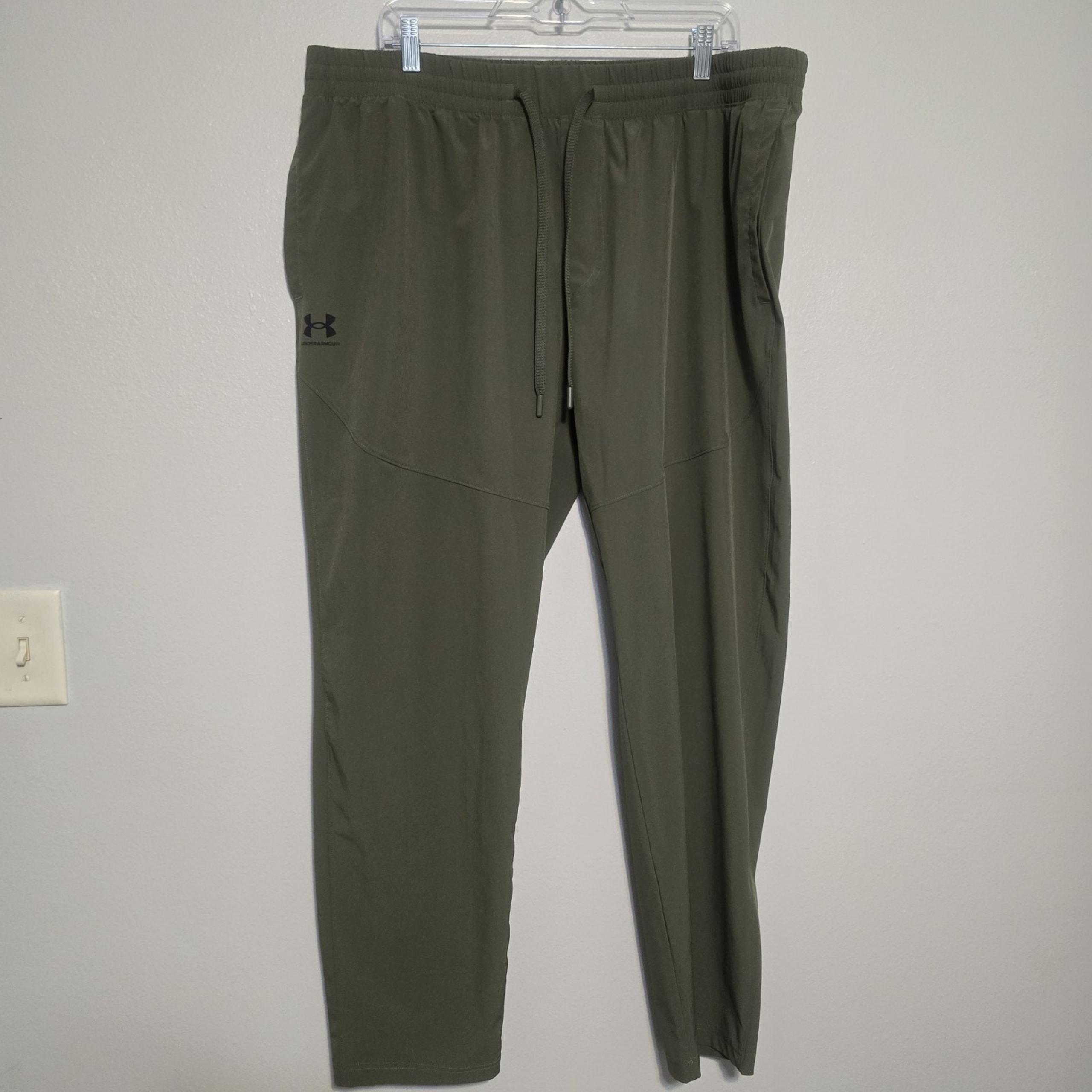 Under Armour Track Pants Mens XXL Gray Polyester Stretch Loose Fit