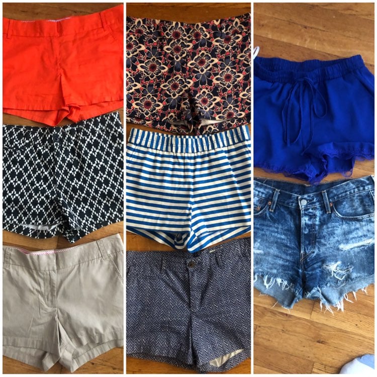 8 pairs shorts bundle j crew Levi's sz 6
