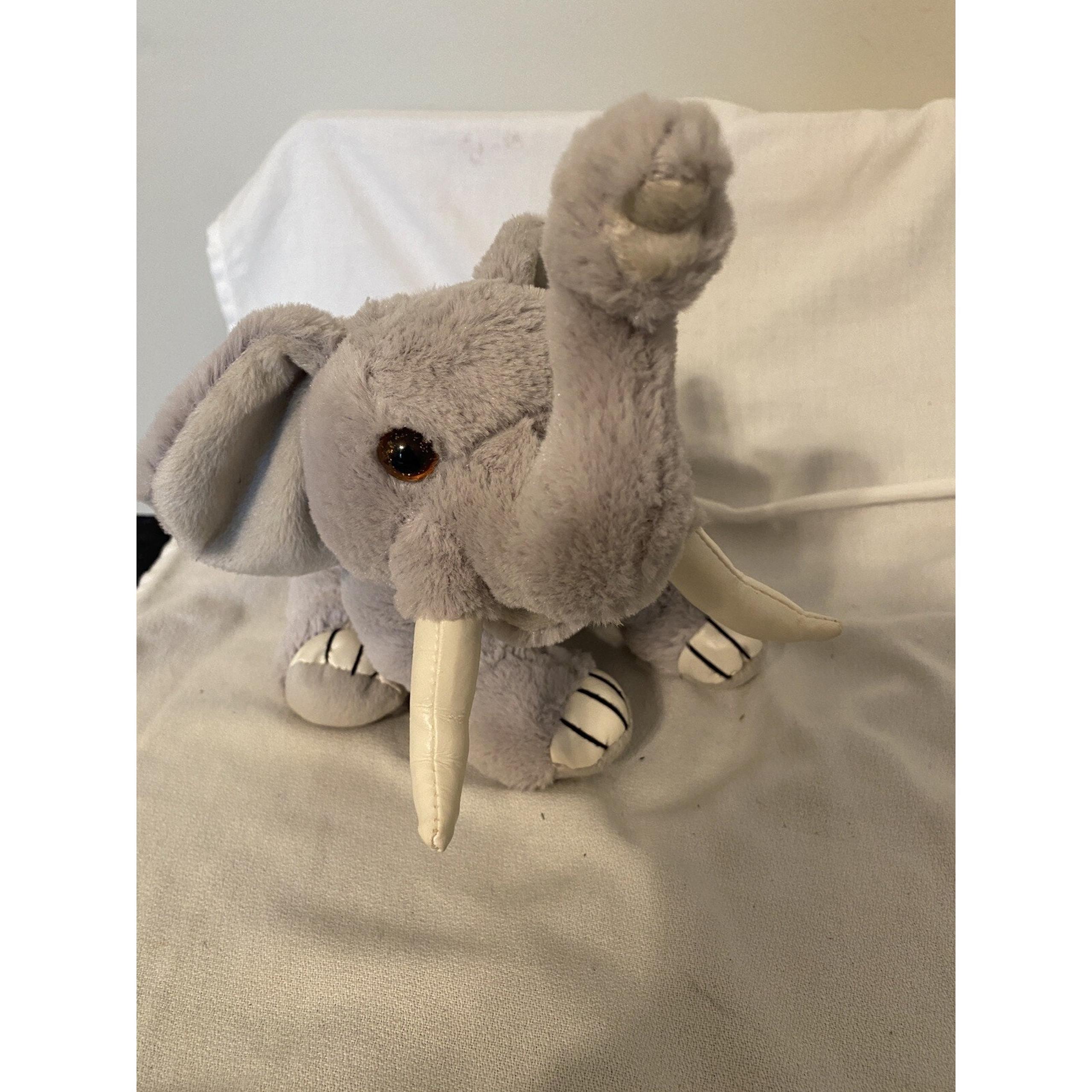 Animal Planet Plush Circus Gray Elephant Jay & Play White Tusk Hoofs NOT WORKING