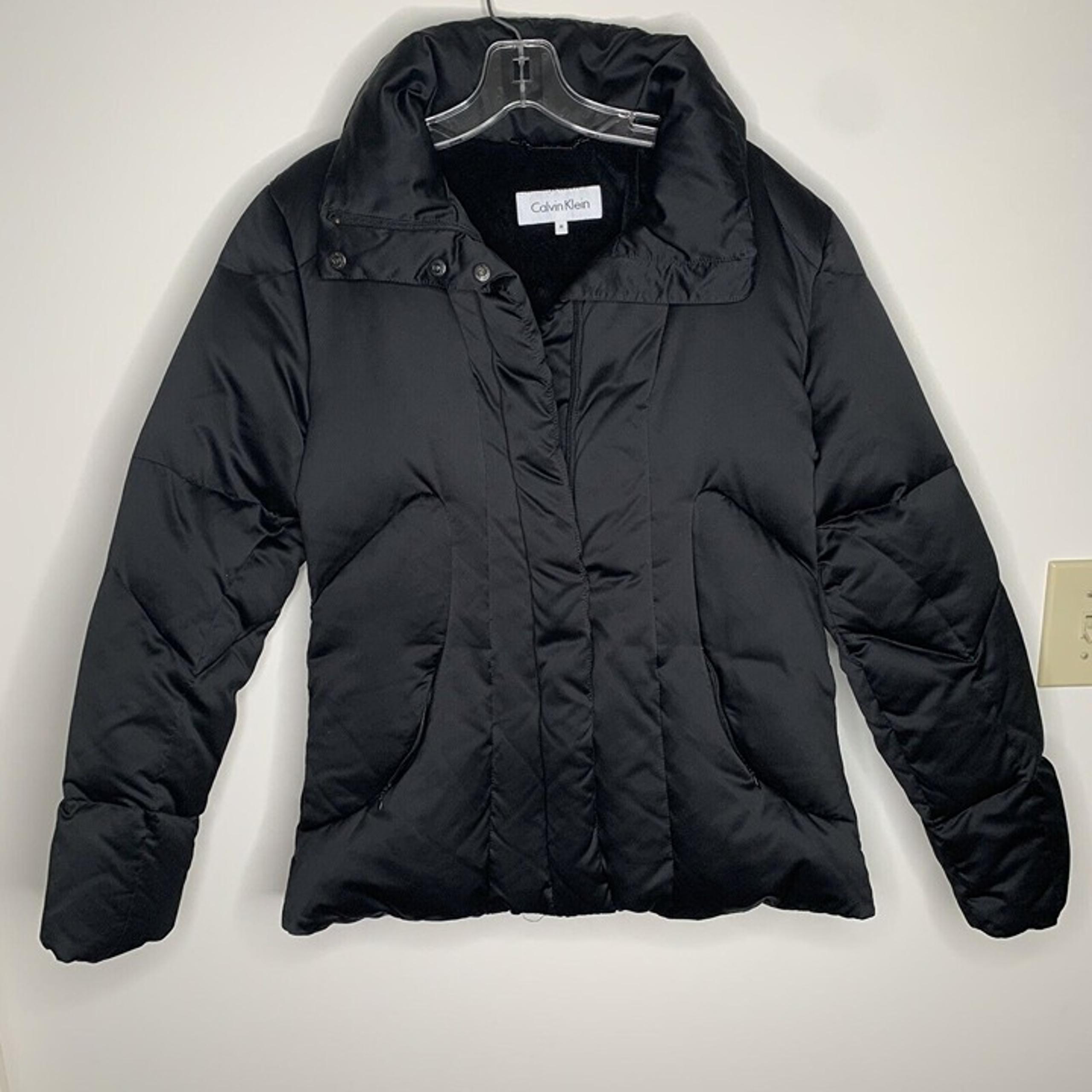 Calvin Klein Womens M Black Puffer Winter Jacket Coat