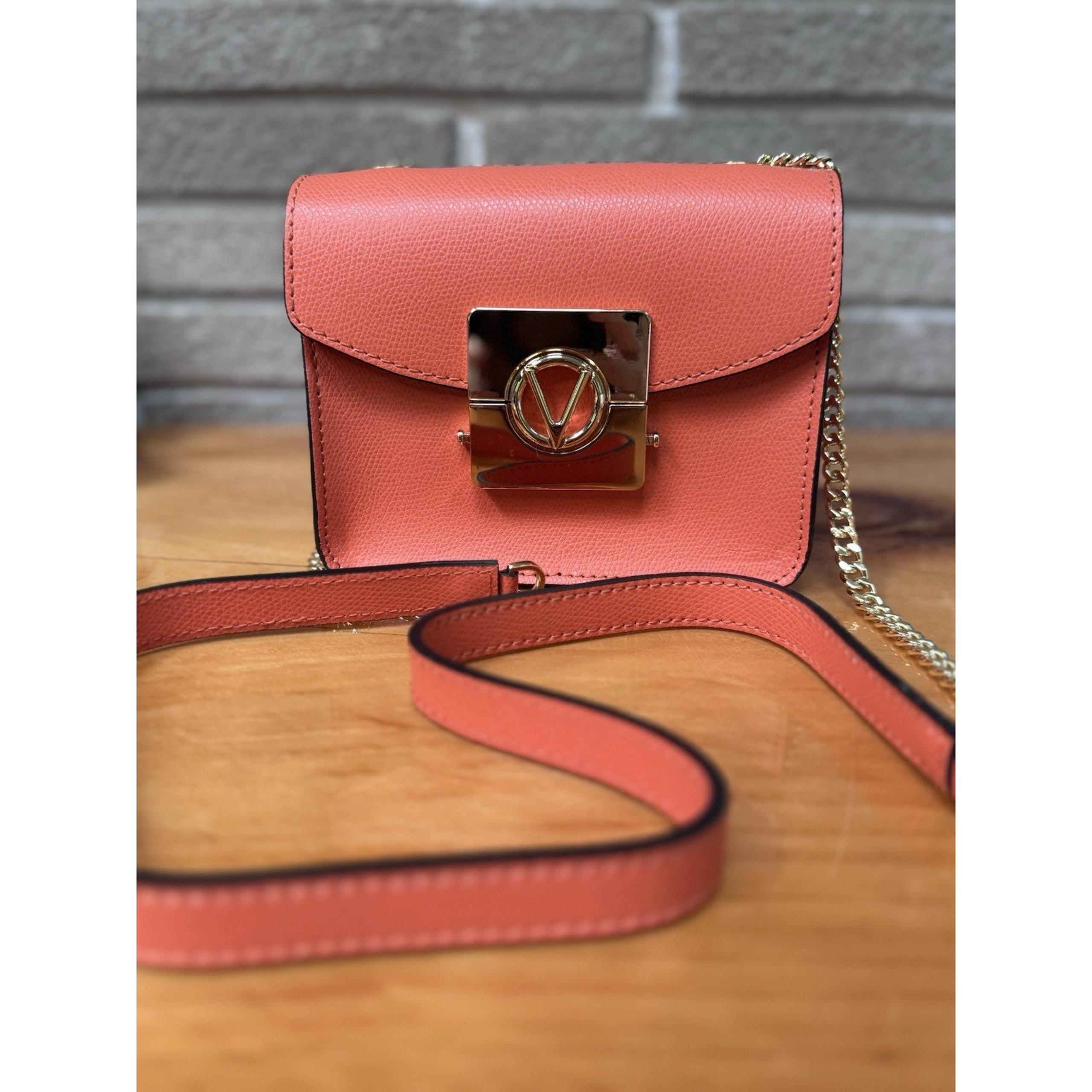 Valentino By Mario Valentino Lilou Logo Leather Crossbody Bag Orange New