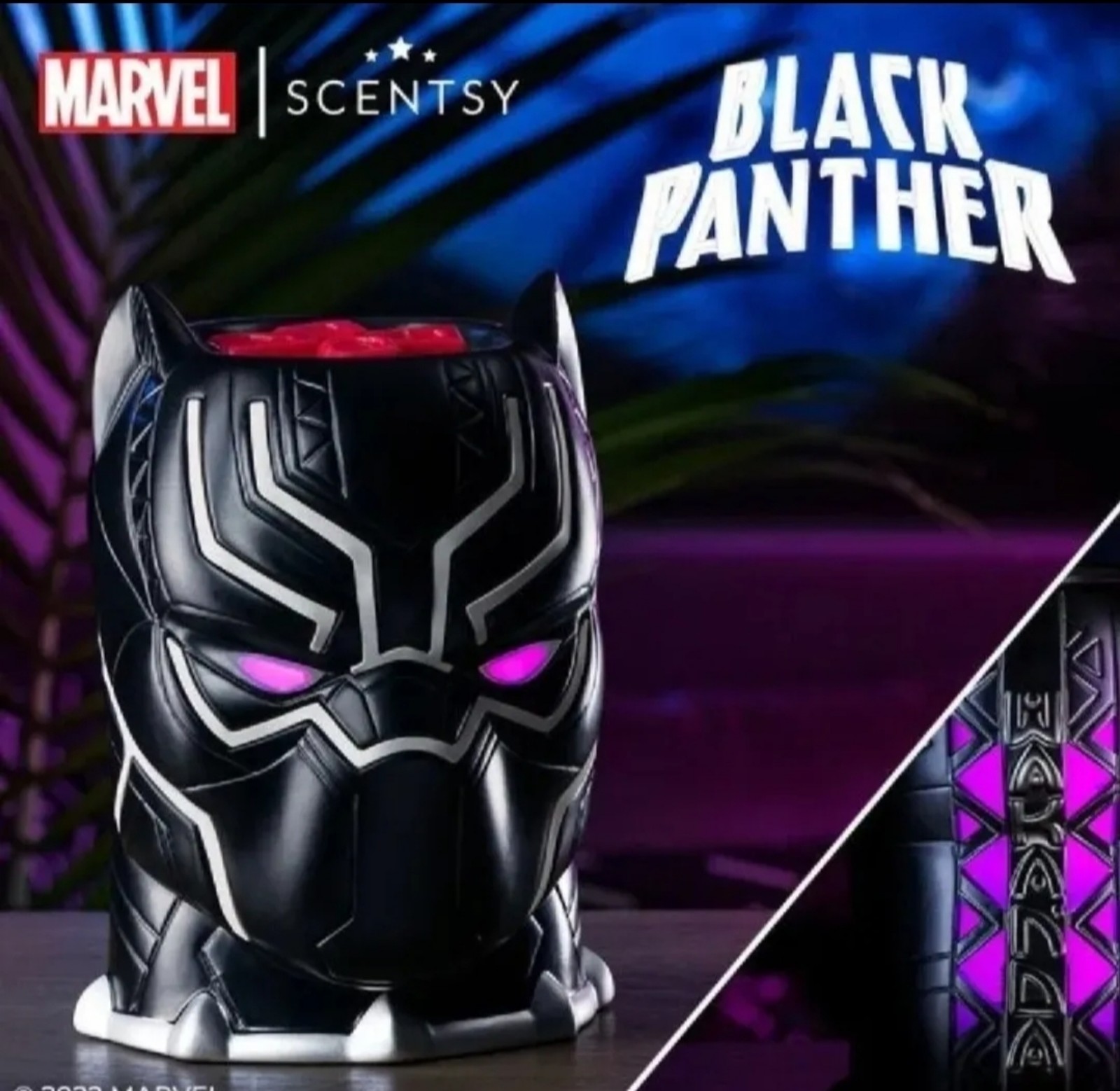 Scentsy Black Panther Wax Melt Full Size Warmer New in Box Marvel