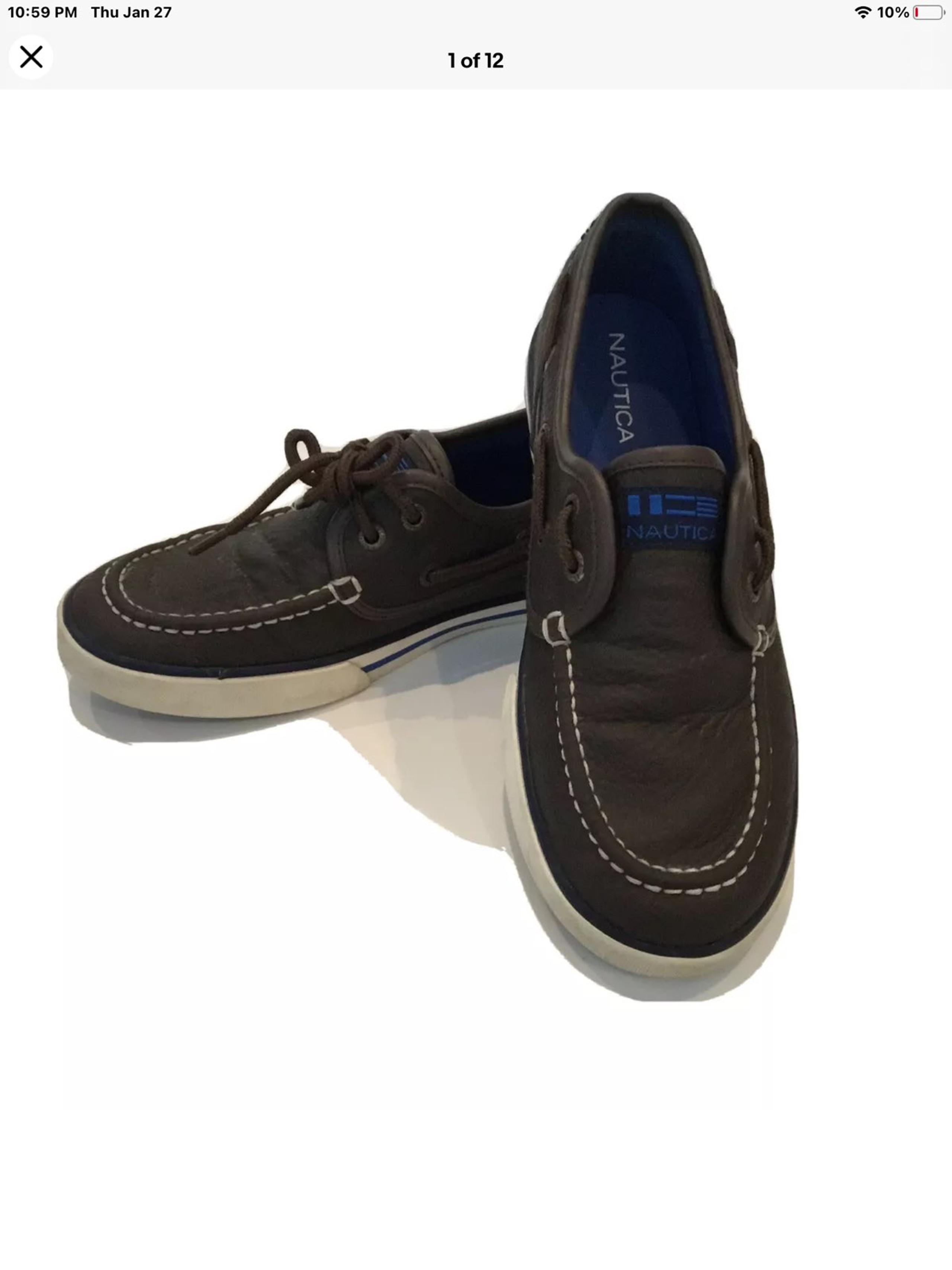 Nautica Girls Boat Shoes Loafers Size 4