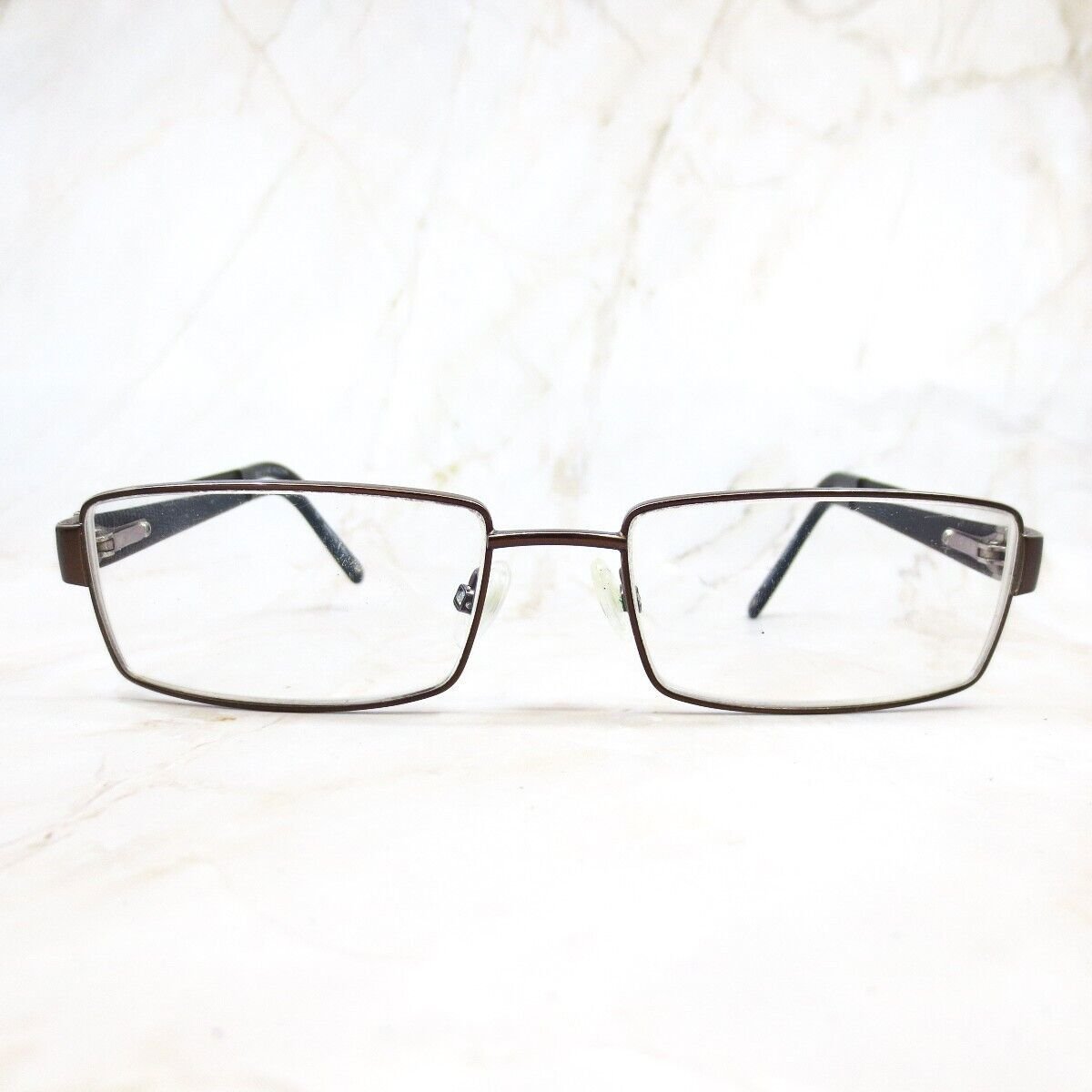 Bulova Oakmore Eyeglasses Frame Men's Brown Metal Full Rim Rectangular 53-17-140