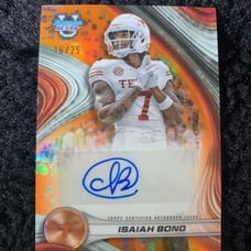 Isaiah Bond 2024 Bowman Best Orange Refractor Auto RC SP /25 Rookie