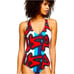 Stephen Sprouse usa Bikini One Piece Blue Red