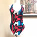 Stephen Sprouse usa Bikini One Piece Blue Red