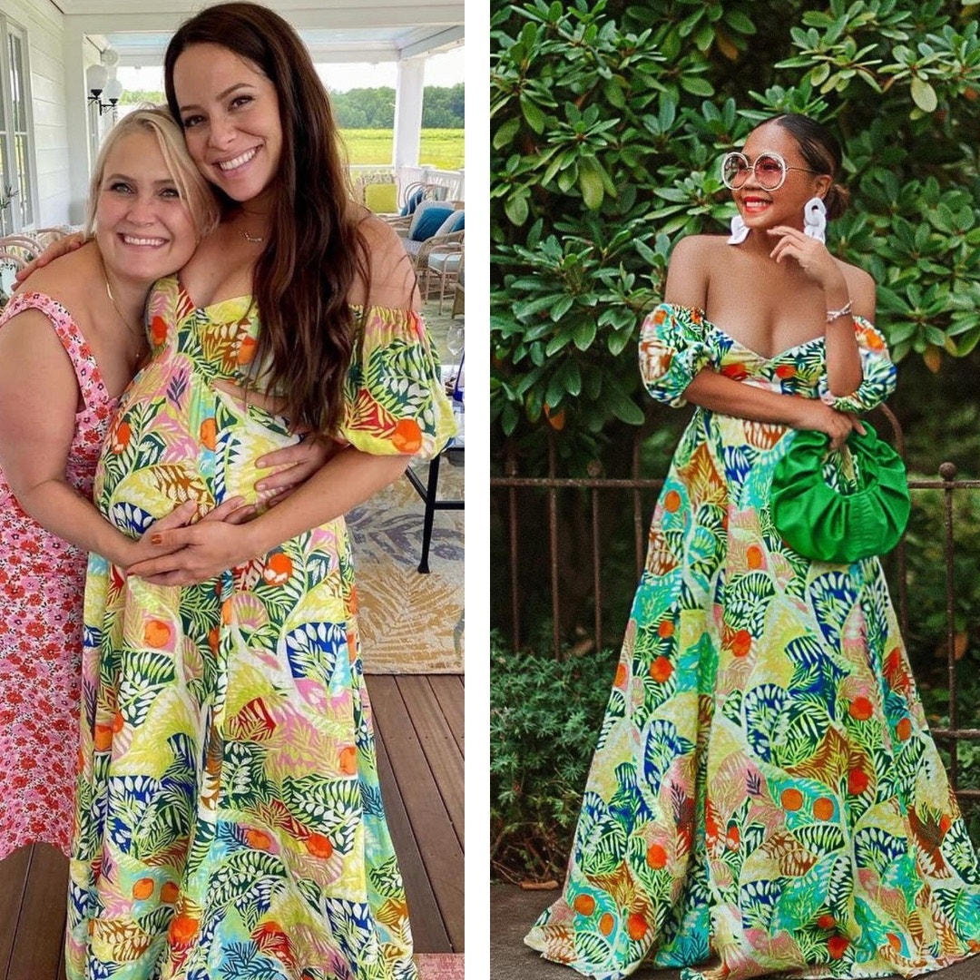Staud Coliseum Tropical Printed Linen Cutout Maxi Dress Size 2