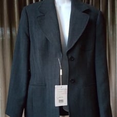 Vtg ILIA Italy grey wool pinstripe blaze