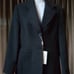 Vtg ILIA Italy grey wool pinstripe blaze