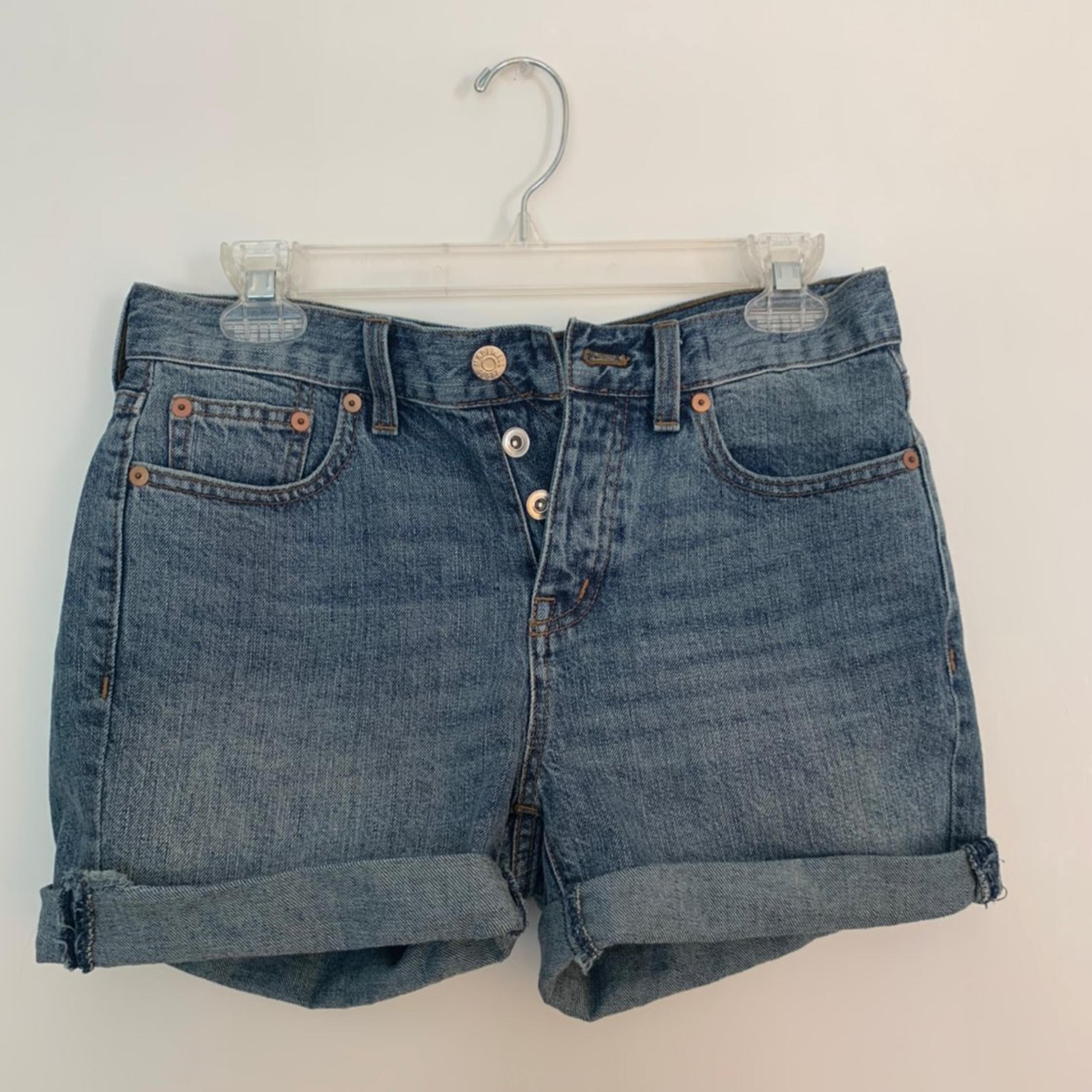 Madewell Boyfriend Jean Button Shorts