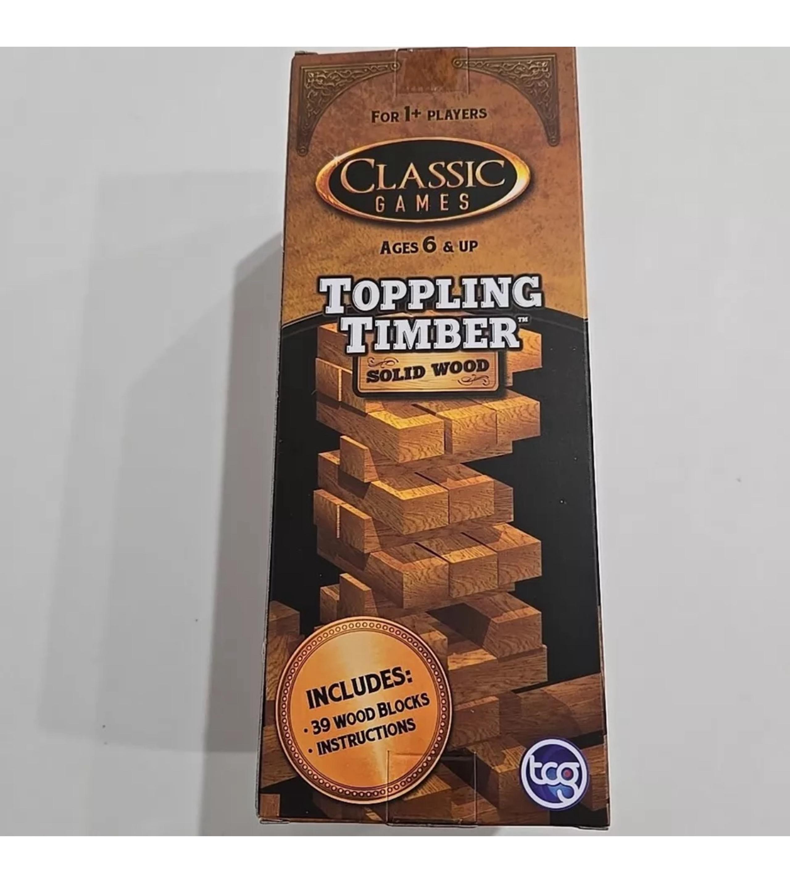 Toppling Timber Game Hand-Eye Coordination Strategy Nerves 39 Pieces Age 6+ New