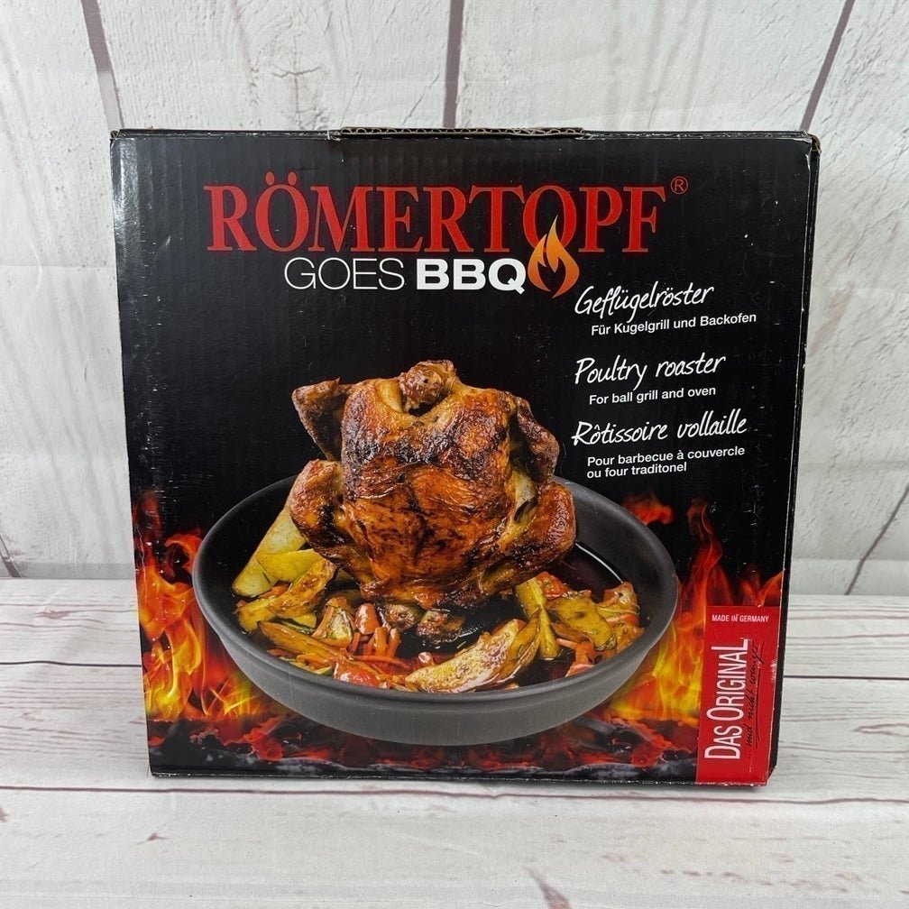 Romertopf Goes BBQ RARE Chicken Roaster