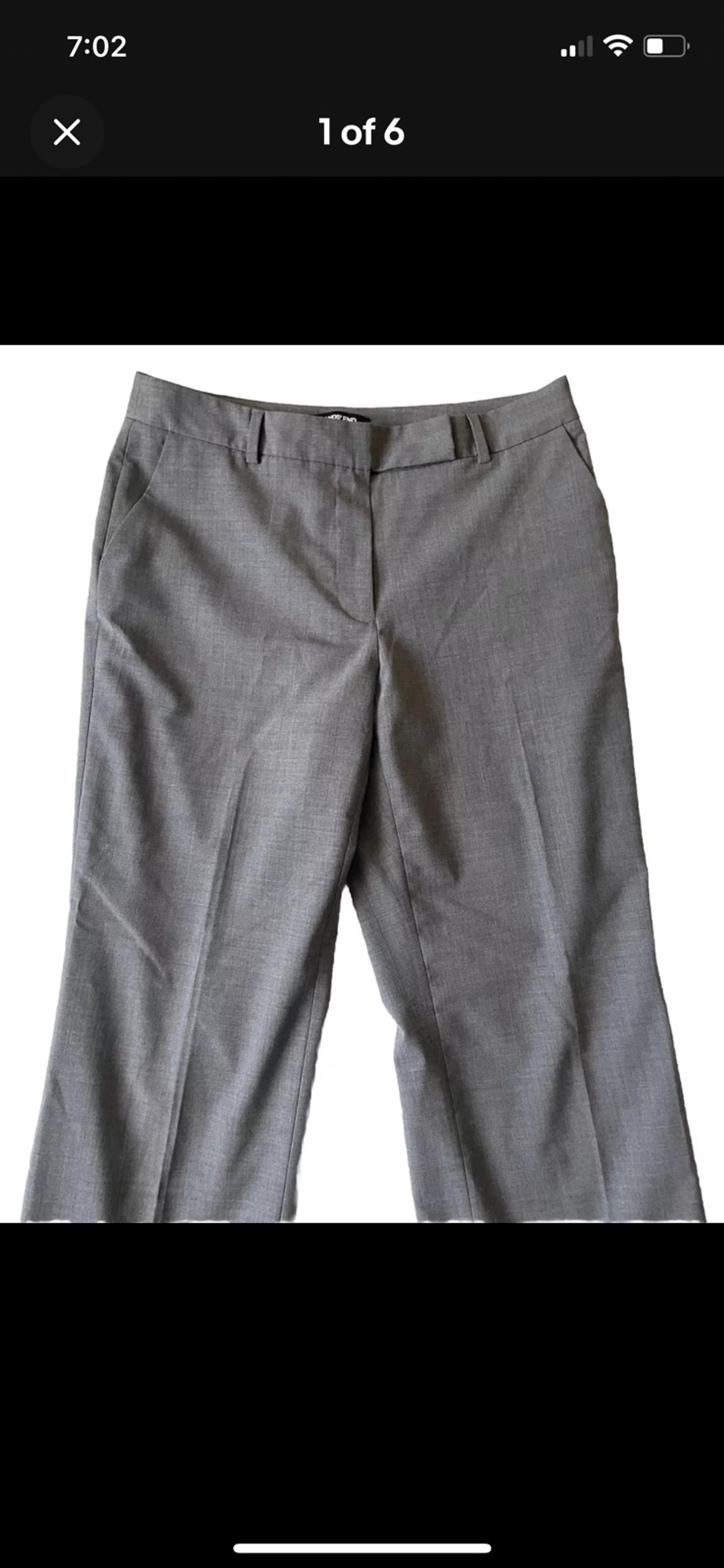 Lands' End Women's Traditional Fit Dress Pants Sz 10 Gray Flat Front