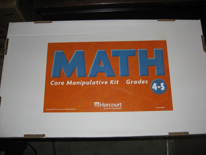 NEW Harcourt Grades 4-5 Student Manipulative Kit Math 0-015-321290-X