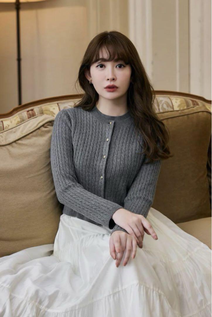 Essential Classic Cable Knit Set in gray