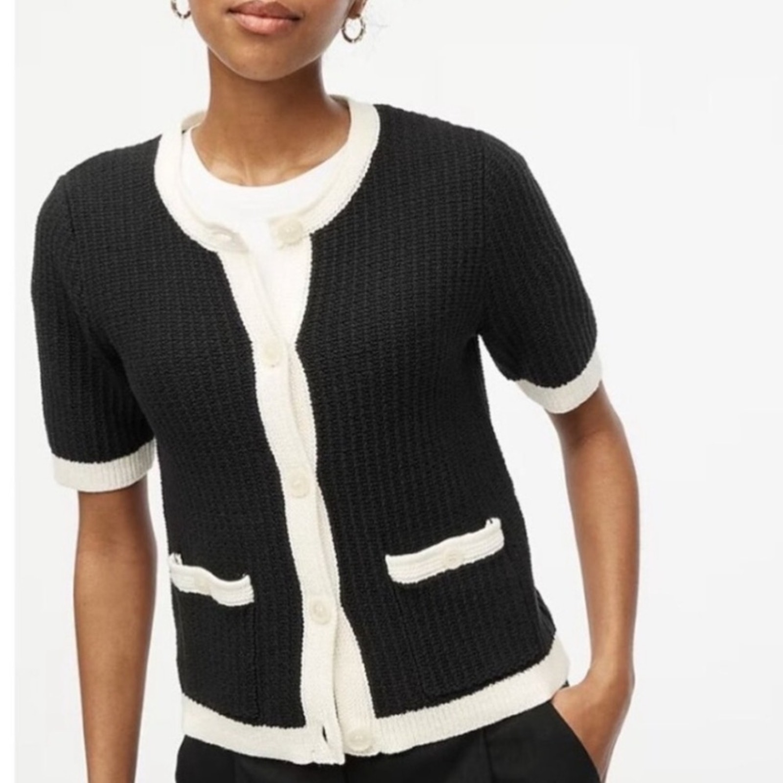 NWT J. Crew Short-Sleeve Lady Cardigan Sweater Size XS